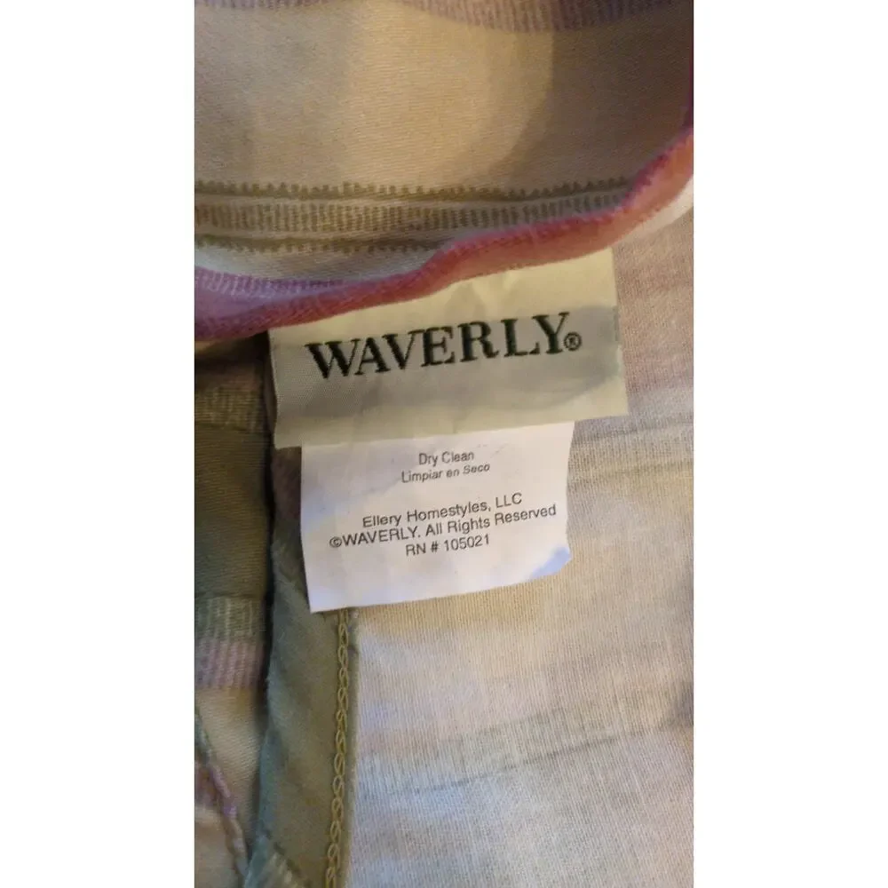 Waverly Forever Yours Floral/Stripe VTG Valance Scalloped 78x117 Cottagecore